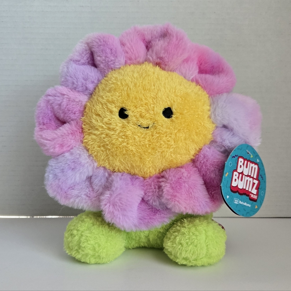 Bum Bumz Jess the Flower Retro Plush Green, Yellow, Pink, Multicolor New 2022